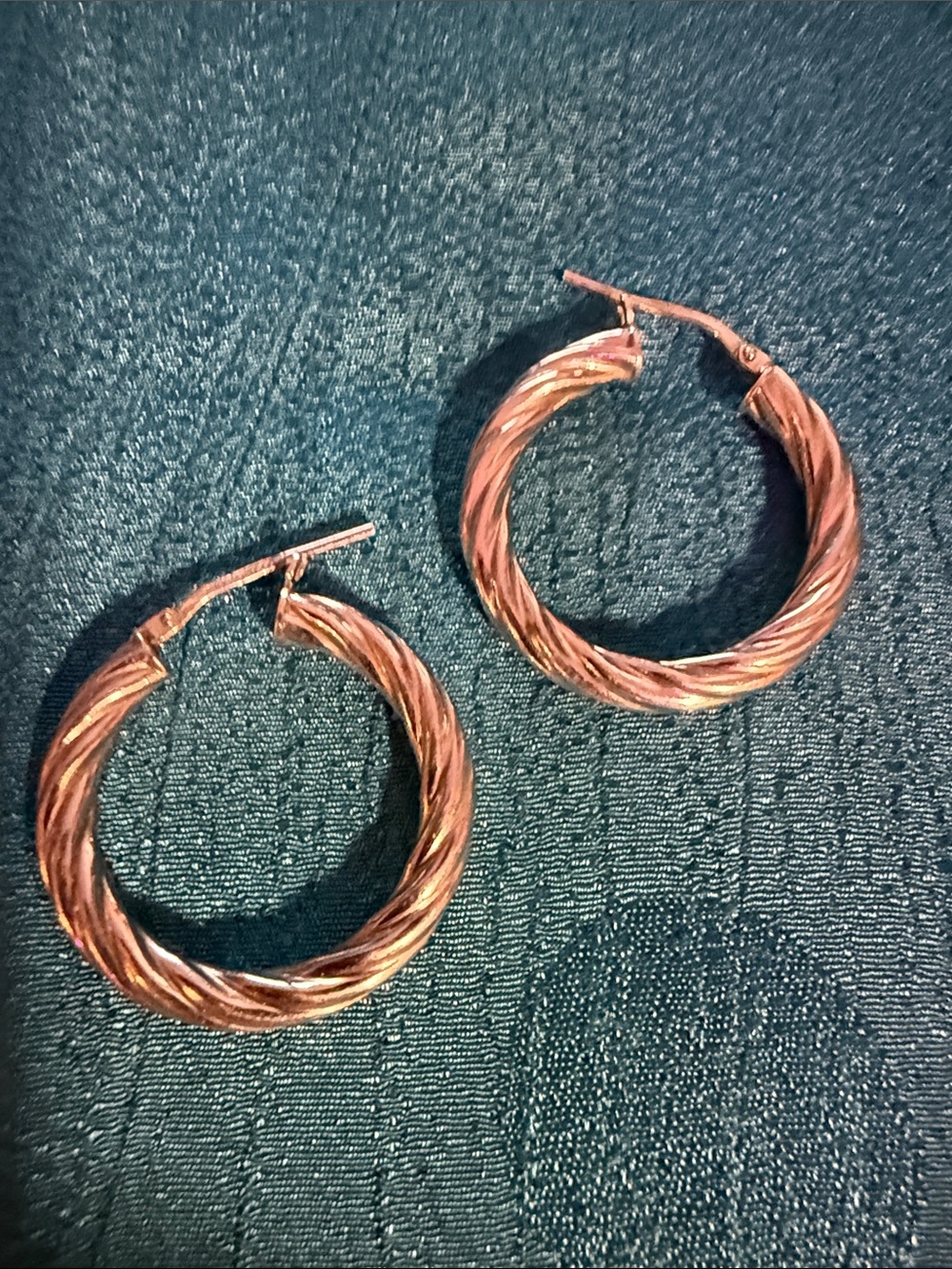 Twisted Hoop Earrings in sterling, silver Women's Fashion Jewelry